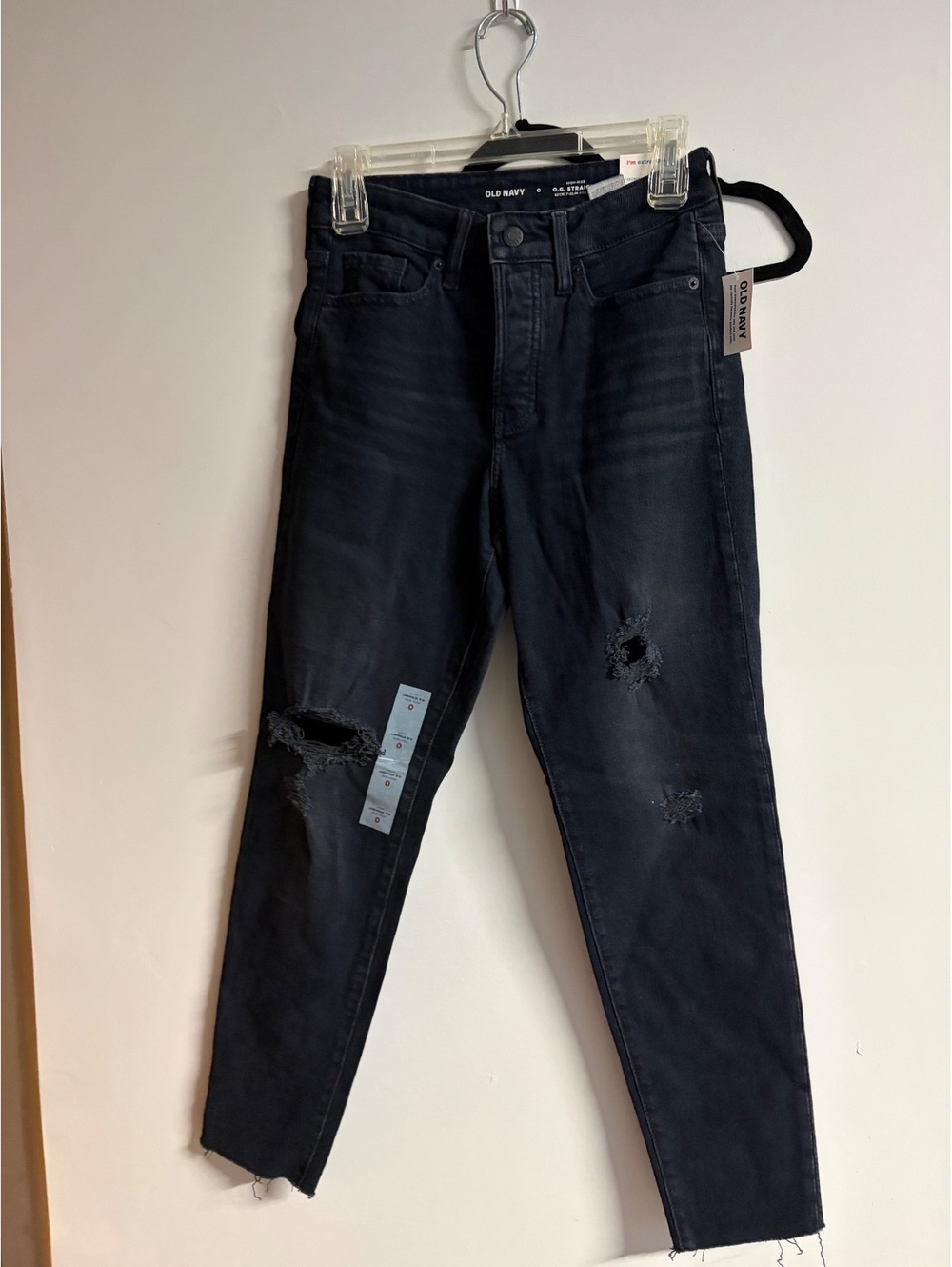 Old Navy black jeans size 0 high rise OG Straight